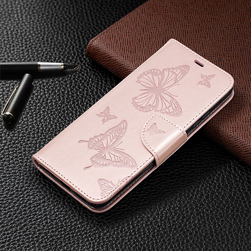 Leather Case Stands Flip Cover T09 Holder for Xiaomi Redmi 9A Rose Gold