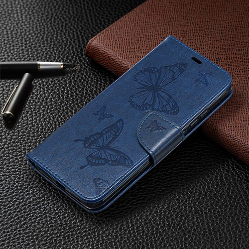 Leather Case Stands Flip Cover T09 Holder for Xiaomi Redmi 9i Blue