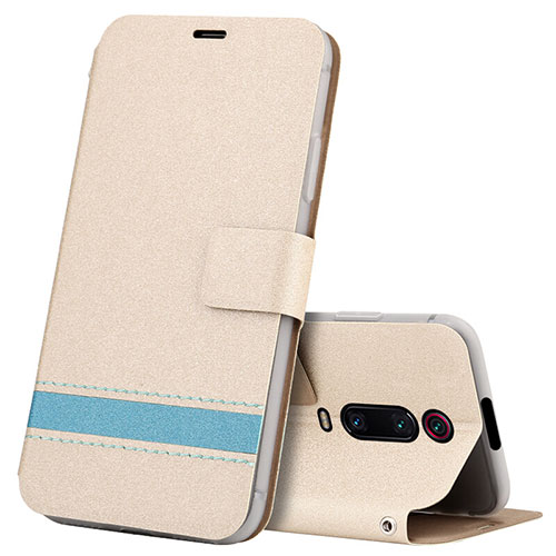 Leather Case Stands Flip Cover T09 Holder for Xiaomi Redmi K20 Gold