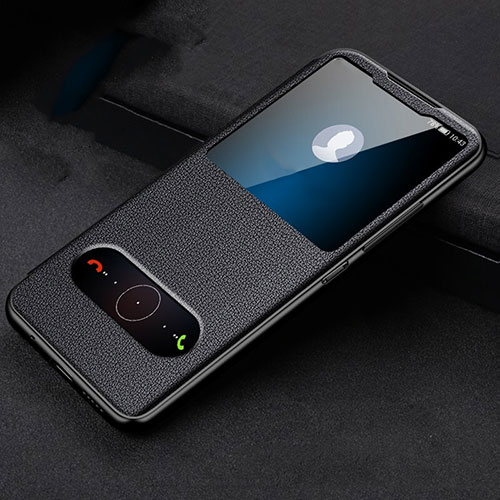 Leather Case Stands Flip Cover T10 Holder for Huawei Honor 20 Pro Black