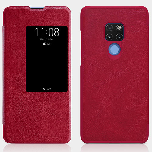 Leather Case Stands Flip Cover T10 Holder for Huawei Mate 20 Red