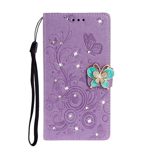 Leather Case Stands Flip Cover T10 Holder for Huawei P40 Pro Purple