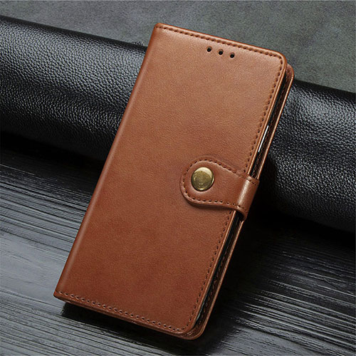 Leather Case Stands Flip Cover T10 Holder for Oppo K7 5G Brown