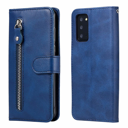 Leather Case Stands Flip Cover T10 Holder for Samsung Galaxy Note 20 5G Blue