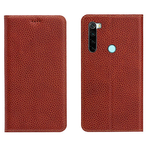 Leather Case Stands Flip Cover T10 Holder for Xiaomi Redmi Note 8T Red Wine