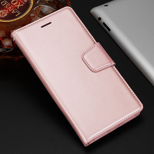 Leather Case Stands Flip Cover T11 Holder for Huawei Mate 20 X 5G Rose Gold