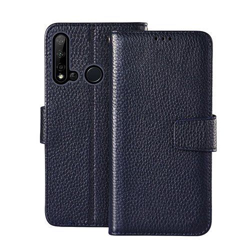 Leather Case Stands Flip Cover T11 Holder for Huawei Nova 5i Blue