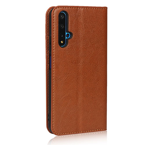 Leather Case Stands Flip Cover T11 Holder for Huawei Nova 5T Orange