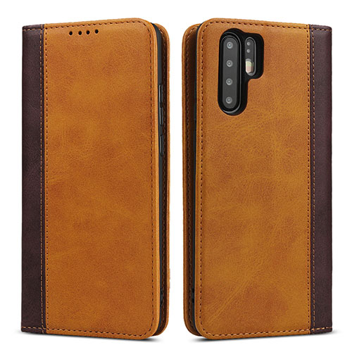 Leather Case Stands Flip Cover T11 Holder for Huawei P30 Pro New Edition Orange