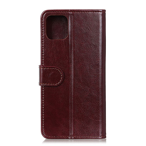 Leather Case Stands Flip Cover T11 Holder for Xiaomi Mi 11 Lite 5G Brown