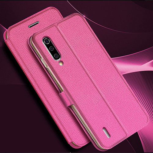 Leather Case Stands Flip Cover T11 Holder for Xiaomi Mi A3 Hot Pink