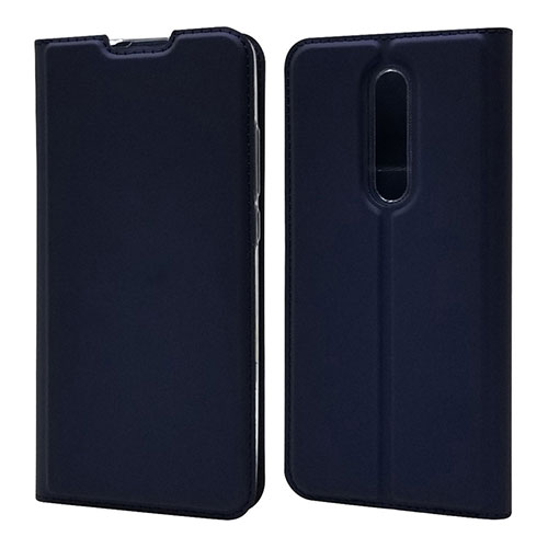 Leather Case Stands Flip Cover T12 Holder for Xiaomi Mi 9T Blue