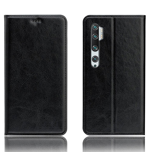 Leather Case Stands Flip Cover T12 Holder for Xiaomi Mi Note 10 Black