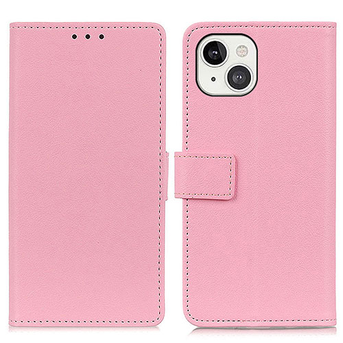 Leather Case Stands Flip Cover T14 Holder for Apple iPhone 13 Pink