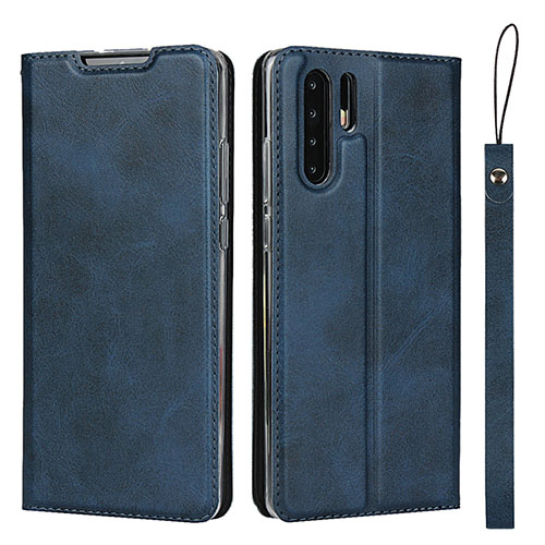 Leather Case Stands Flip Cover T14 Holder for Huawei P30 Pro New Edition Blue