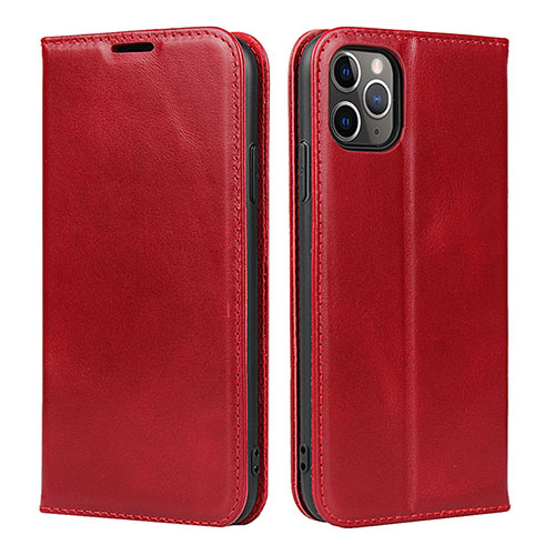 Leather Case Stands Flip Cover T15 Holder for Apple iPhone 11 Pro Max Red