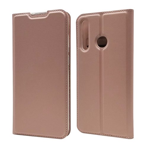 Leather Case Stands Flip Cover T15 Holder for Huawei Honor 10i Rose Gold