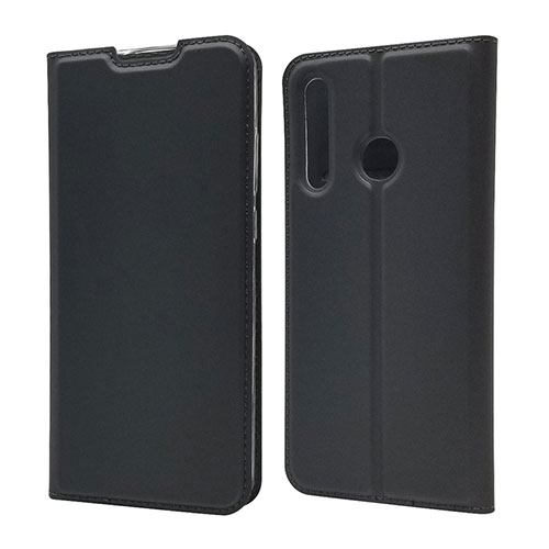 Leather Case Stands Flip Cover T15 Holder for Huawei Honor 20E Black