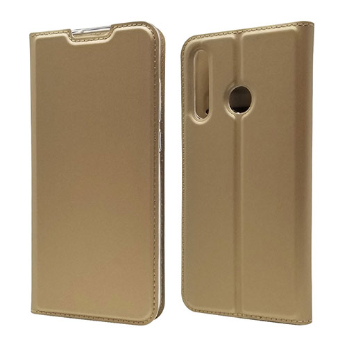 Leather Case Stands Flip Cover T15 Holder for Huawei Honor 20E Gold