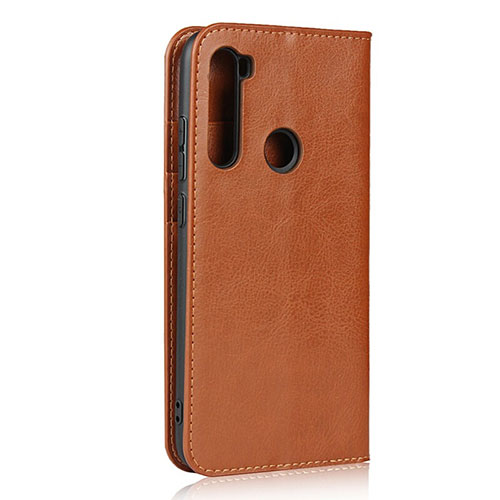 Leather Case Stands Flip Cover T15 Holder for Xiaomi Redmi Note 8T Orange