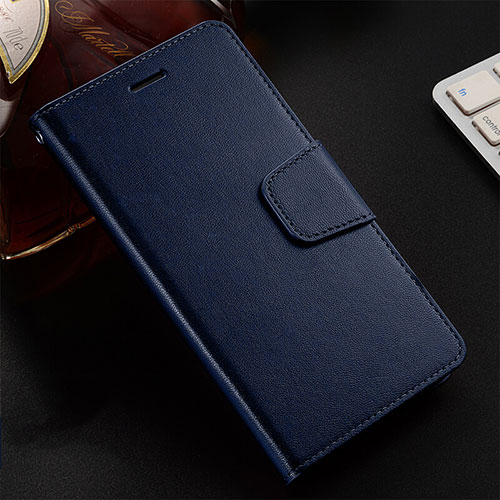 Leather Case Stands Flip Cover T16 Holder for Huawei Honor V20 Blue