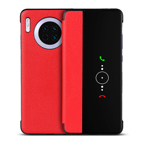 Leather Case Stands Flip Cover T16 Holder for Huawei Mate 30 Pro Red