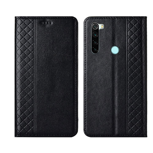 Leather Case Stands Flip Cover T16 Holder for Xiaomi Redmi Note 8 Black