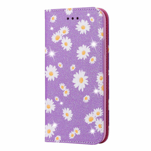 Leather Case Stands Flip Cover T17 Holder for Huawei Nova Lite 3 Plus Clove Purple