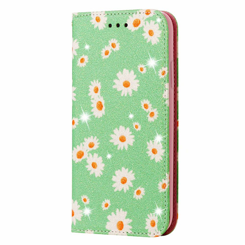 Leather Case Stands Flip Cover T17 Holder for Huawei Nova Lite 3 Plus Green