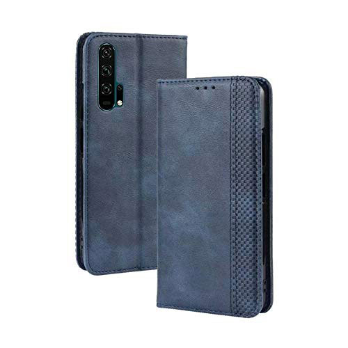 Leather Case Stands Flip Cover T18 Holder for Huawei Honor 20 Pro Blue