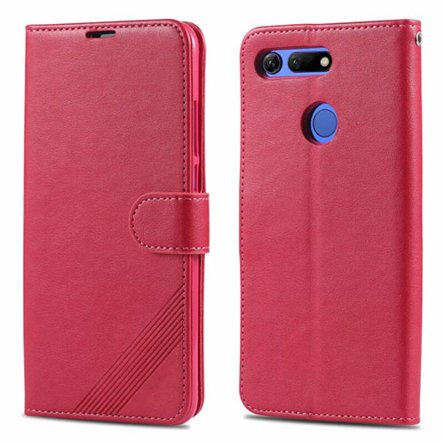 Leather Case Stands Flip Cover T18 Holder for Huawei Honor V20 Hot Pink