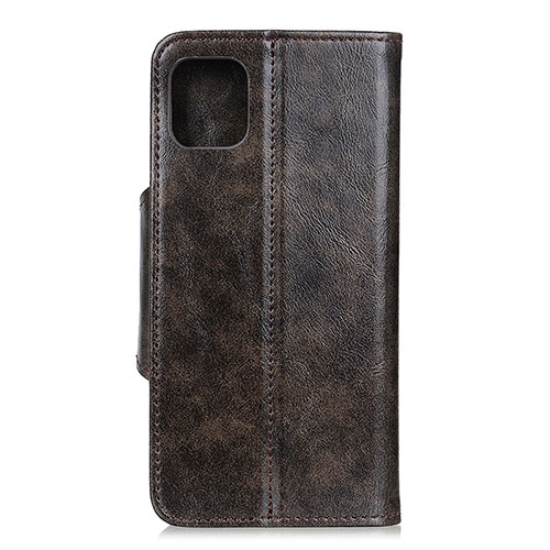 Leather Case Stands Flip Cover T18 Holder for Xiaomi Mi 11 5G Brown