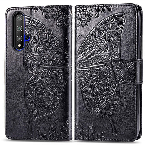 Leather Case Stands Flip Cover T19 Holder for Huawei Honor 20S Black