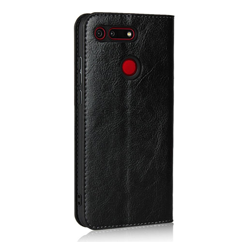 Leather Case Stands Flip Cover T19 Holder for Huawei Honor V20 Black