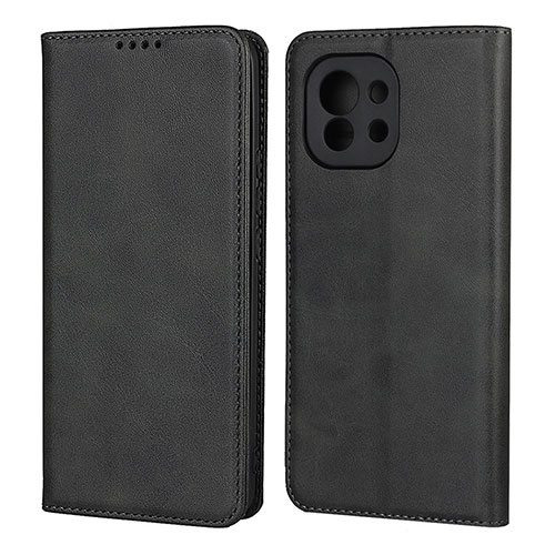 Leather Case Stands Flip Cover T20 Holder for Xiaomi Mi 11 5G Black