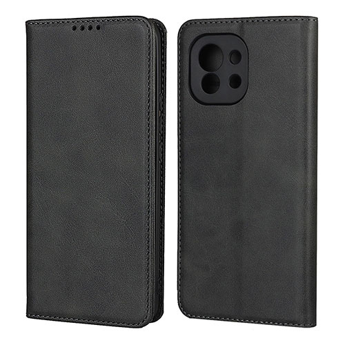 Leather Case Stands Flip Cover T20 Holder for Xiaomi Mi 11 Lite 4G Black