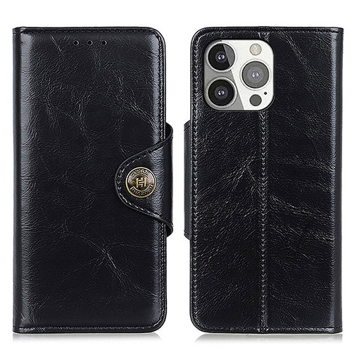 Leather Case Stands Flip Cover T21 Holder for Apple iPhone 13 Pro Black