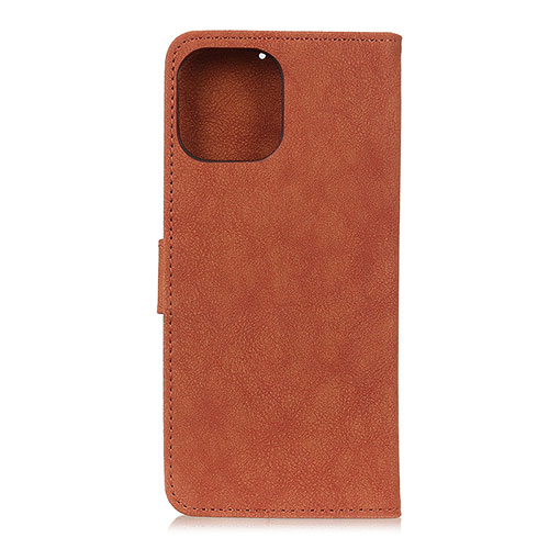 Leather Case Stands Flip Cover T23 Holder for Xiaomi Mi 11 Lite 4G Brown