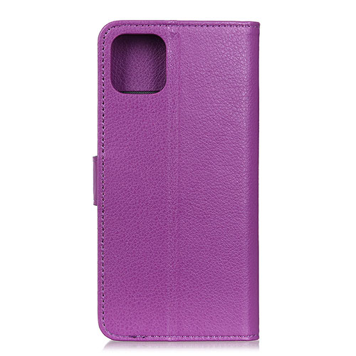 Leather Case Stands Flip Cover T25 Holder for Xiaomi Mi 11 Lite 4G Purple