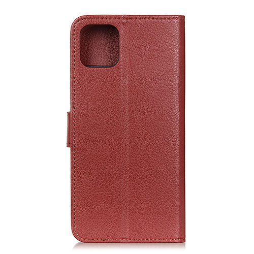 Leather Case Stands Flip Cover T25 Holder for Xiaomi Mi 11 Lite 5G Brown