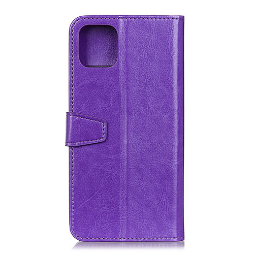 Leather Case Stands Flip Cover T28 Holder for Xiaomi Mi 11 Lite 4G Purple