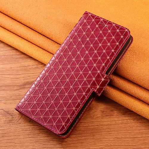 Leather Case Stands Flip Cover Z03 Holder for Apple iPhone 14 Pro Red