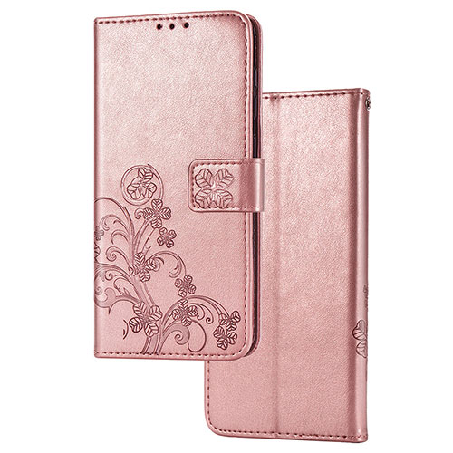 Leather Case Stands Flip Flowers Cover Holder for Google Pixel 4a 5G Rose Gold