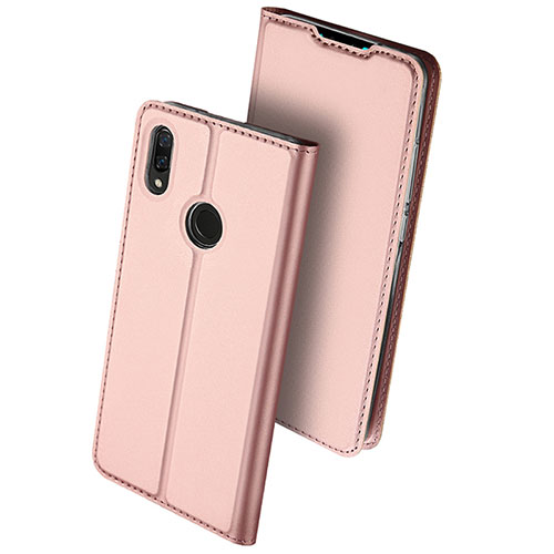 Leather Case Stands Flip Holder Cover for Huawei Enjoy 9 Plus Rose Gold