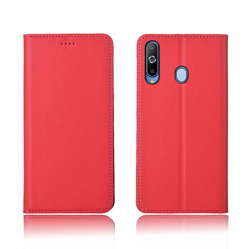 Leather Case Stands Flip Holder Cover L01 for Samsung Galaxy A8s SM-G8870 Red