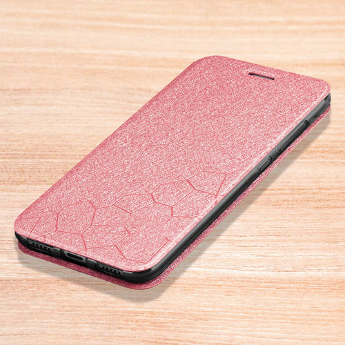 Leather Case Stands Flip Holder Cover L01 for Xiaomi Redmi Note 7 Pro Pink