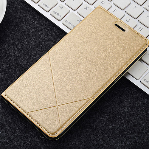 Leather Case Stands Flip Holder Cover L04 for OnePlus 5T A5010 Gold