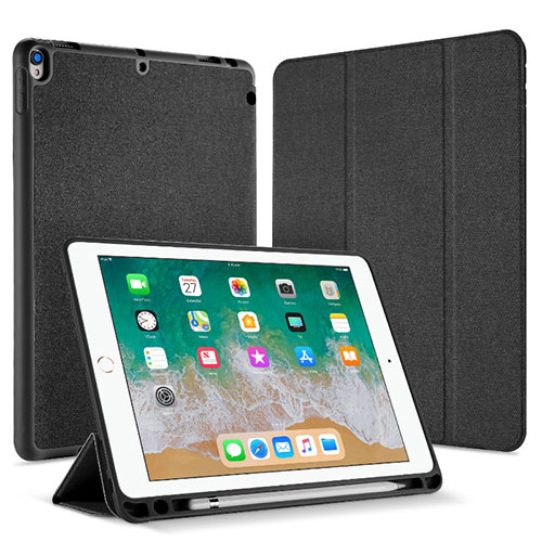 Leather Case Stands Flip Holder Cover L07 for Apple iPad Pro 10.5 Black