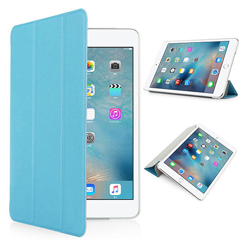 Leather Case Stands Flip Matte Finish Cover for Apple iPad Pro 9.7 Sky Blue