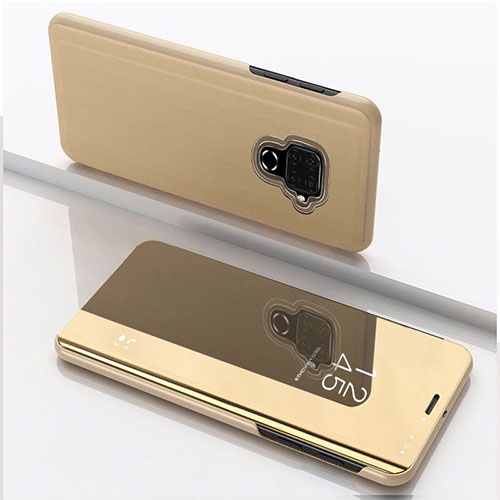 Leather Case Stands Flip Mirror Cover Holder for Huawei Nova 5i Pro Gold